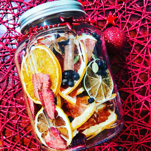 GARNISH: Mixed Garnish Christmas Jar (Large) - Citrus, Strawberries, Cinnamon, Star Anise, Cardamom
