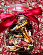 Load image into Gallery viewer, GARNISH: Mixed Garnish Christmas Jar (Large) - Citrus, Strawberries, Cinnamon, Star Anise, Cardamom